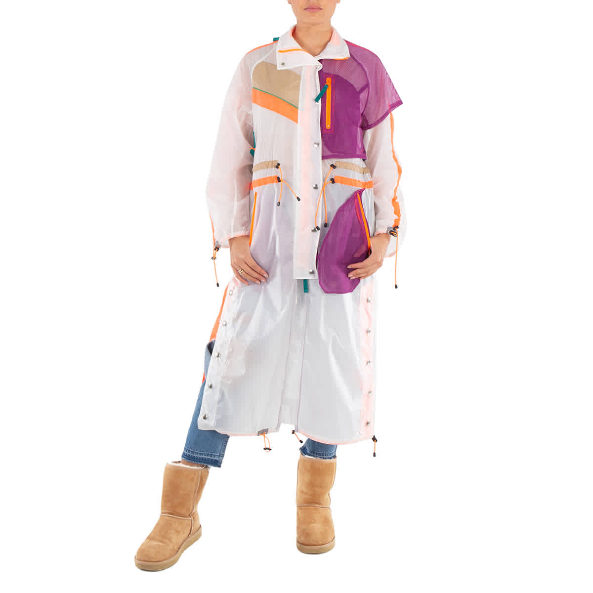 Kolor Женское цветное прозрачное нейлоновое сетчатое пальто, Размер S, Whilte
Kolor Женское цветное прозрачное нейлоновое сетчатое пальто, Размер S, Whilte