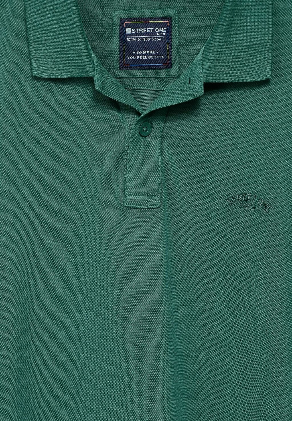 Рубашка поло Street One MEN, зеленый 
Рубашка поло Street One MEN, зеленый