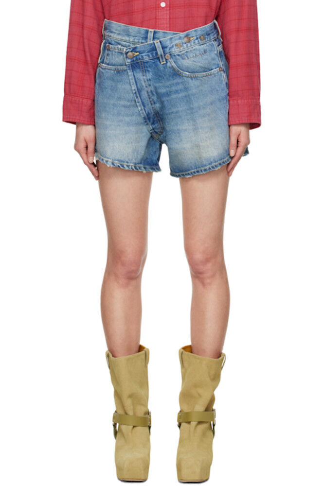 Синие свободные джинсовые шорты Crossover R13
Синие свободные джинсовые шорты Crossover R13