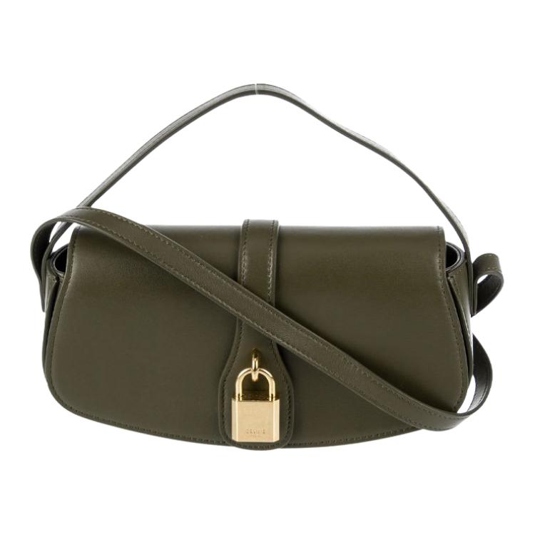 CELINE Кожаная мини-сумка через плечо женская зеленая
CELINE Кожаная мини-сумка через плечо женская зеленая
