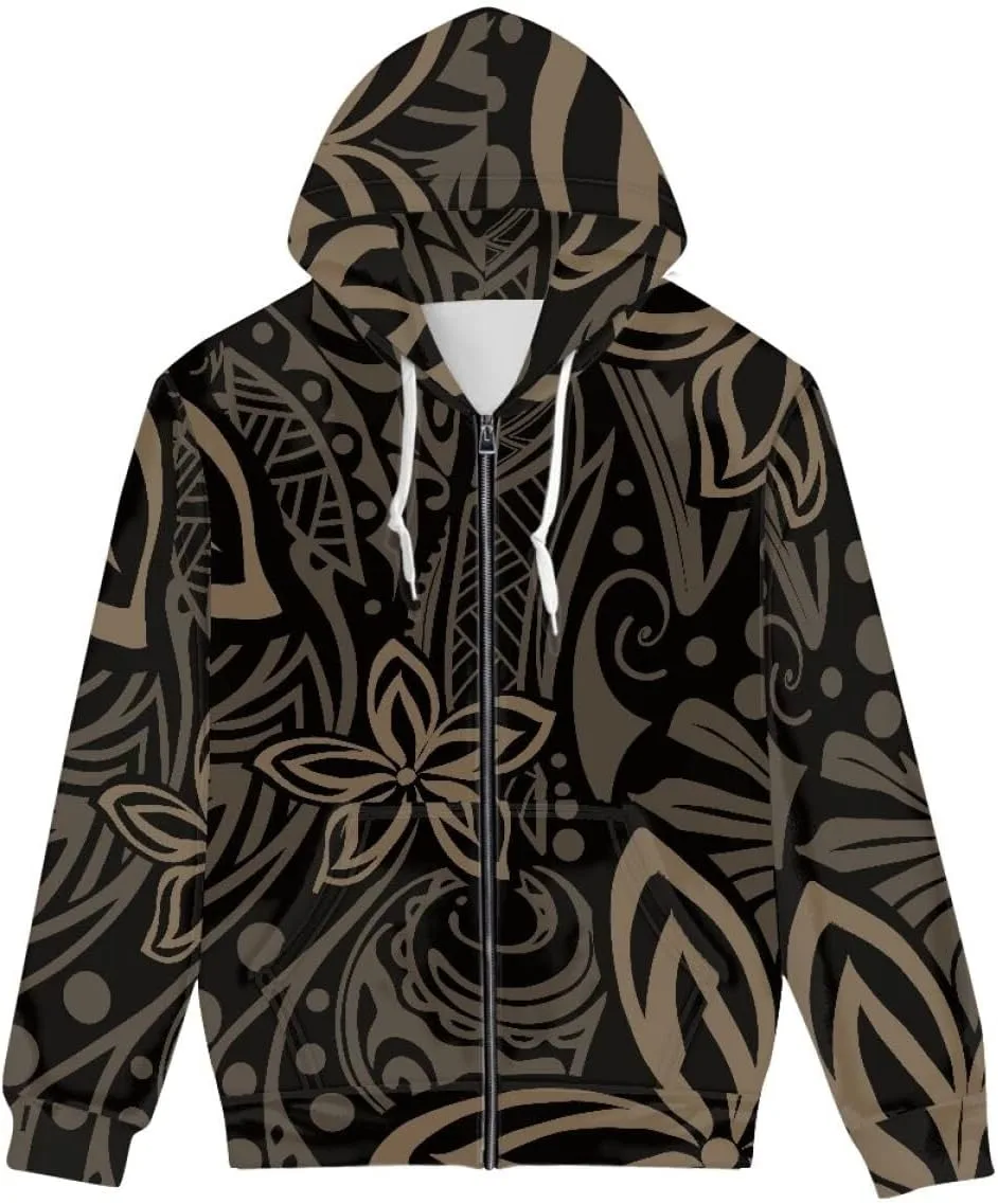 Мужская худи с полной молнией и полинезийским принтом DUOLIFU
Мужская худи с полной молнией и полинезийским принтом DUOLIFU