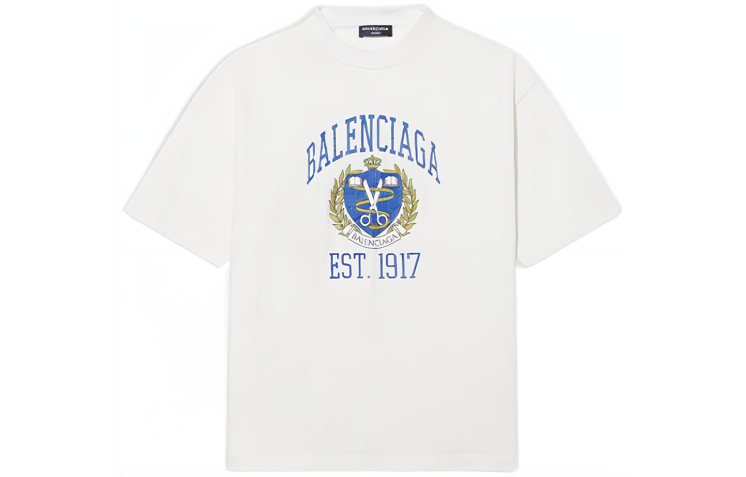 Футболка средней посадки College Balenciaga, белый
Футболка средней посадки College Balenciaga, белый