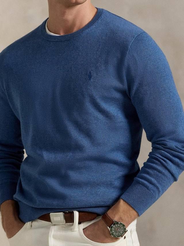 Тонкий поло свитер из хлопка и кашемира с круглым вырезом Ralph Lauren, Blue
Тонкий поло свитер из хлопка и кашемира с круглым вырезом Ralph Lauren, Blue