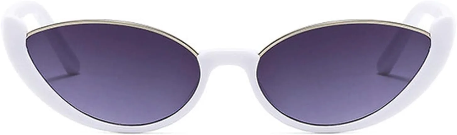 Солнцезащитные очки Willochra в маленькой оправе «кошачий глаз» для женщин, винтажные солнцезащитные очки с заклепками, модные женские очки в стиле ретро F27, White
Солнцезащитные очки Willochra в маленькой оправе «кошачий глаз» для женщин, винтажные солнцезащитные очки с заклепками, модные женские очки в стиле ретро F27, White