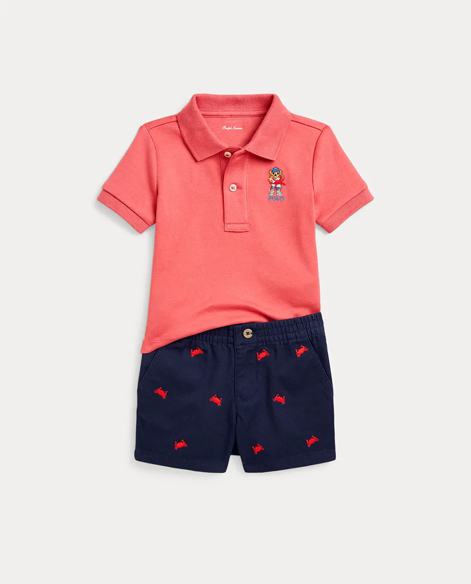 Комплект хлопкового поло и бермудских шорт для мальчика Polo Ralph Lauren, многоцветный
Комплект хлопкового поло и бермудских шорт для мальчика Polo Ralph Lauren, многоцветный