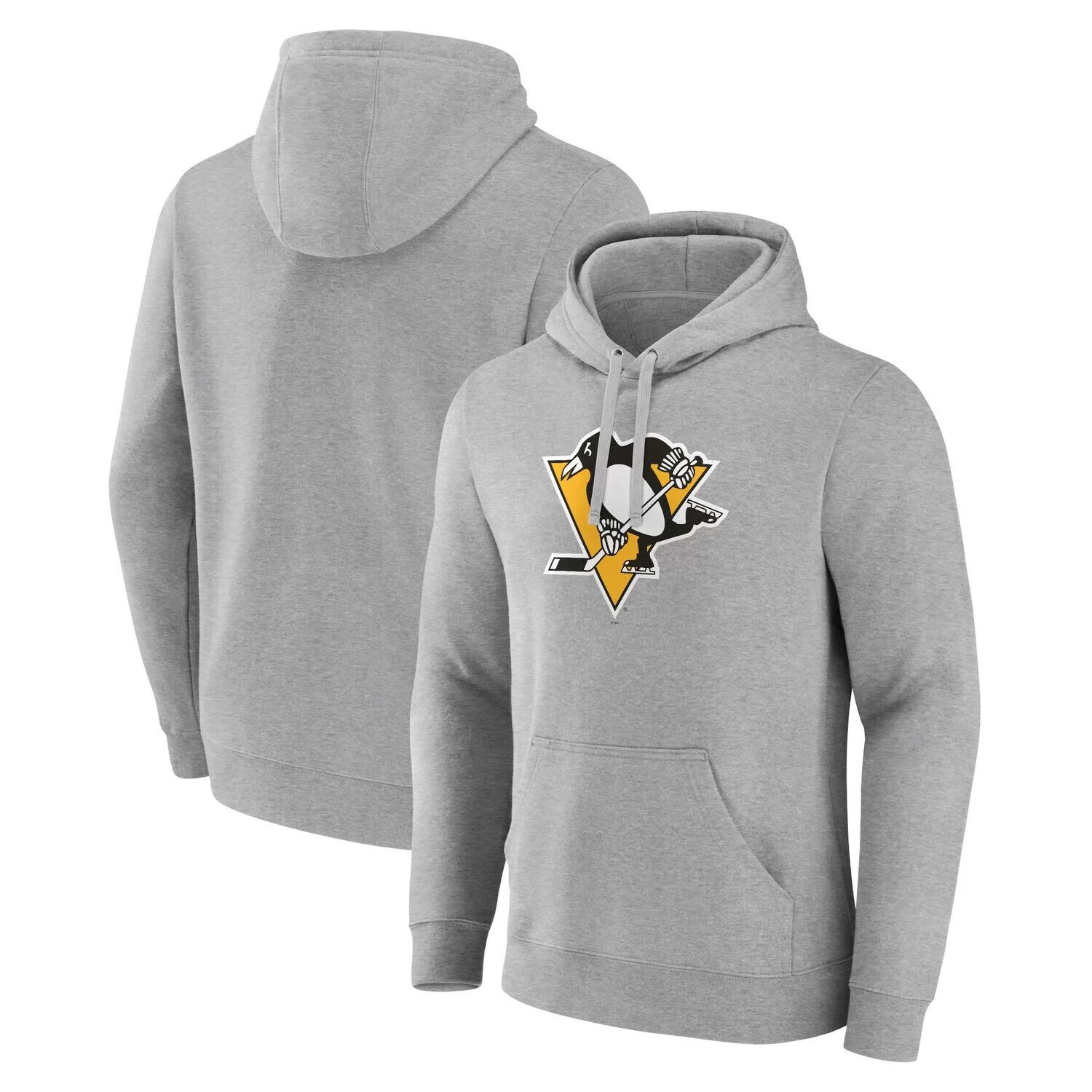 Мужской пуловер с капюшоном с фирменным логотипом Heather Grey Pittsburgh Penguins Primary Logo Fanatics
Мужской пуловер с капюшоном с фирменным логотипом Heather Grey Pittsburgh Penguins Primary Logo Fanatics