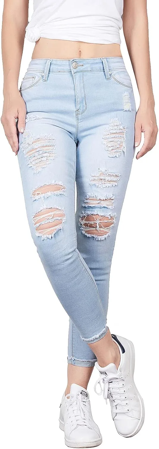 BodiLove женские джинсы скинни с пятью карманами и эффектом потертостей
BodiLove женские джинсы скинни с пятью карманами и эффектом потертостей