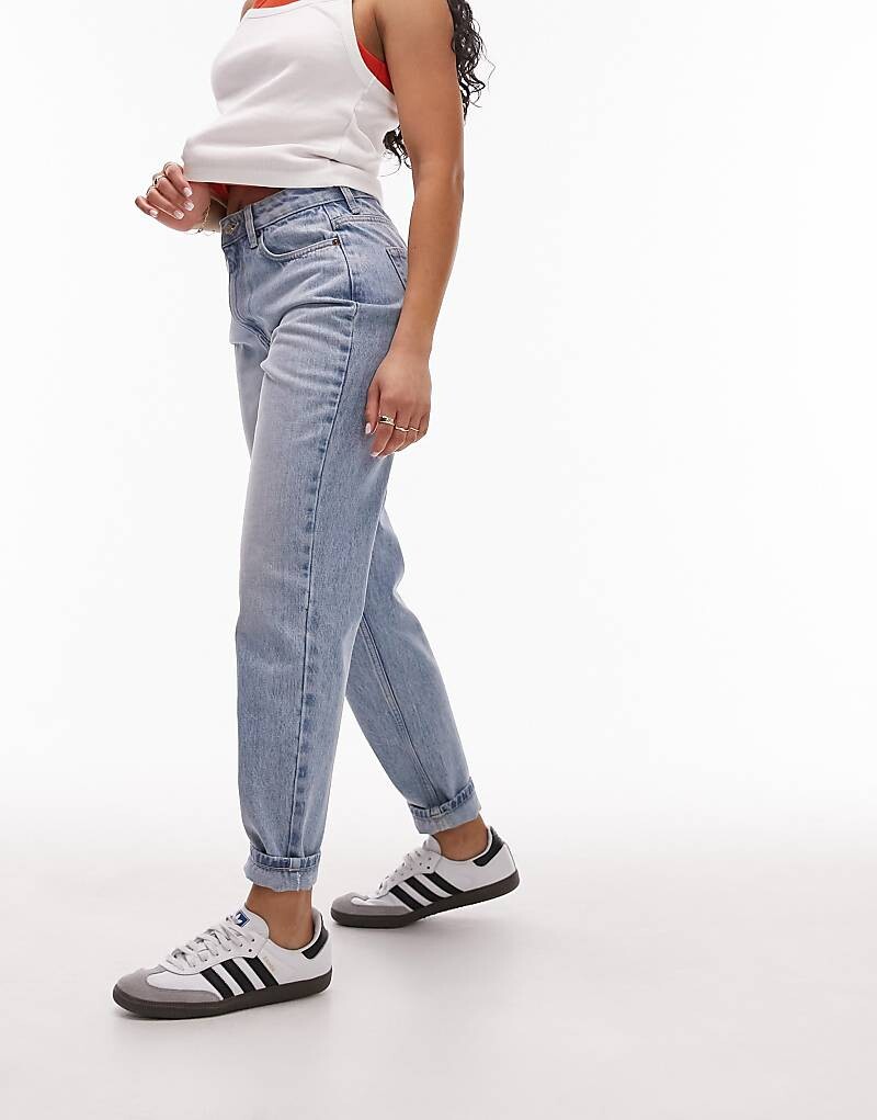 Topshop Hourglass — Original — Белые джинсы Mom с высокой талией 
Topshop Hourglass — Original — Белые джинсы Mom с высокой талией
