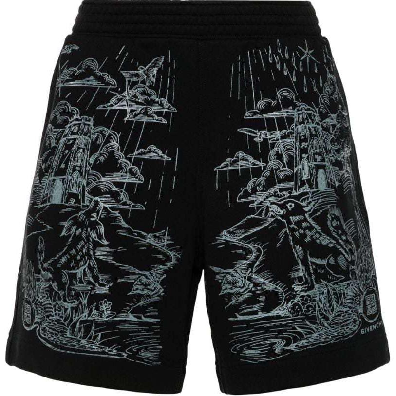 Скетч-принт Хлопковые Тренировочные Шорты Givenchy, Черный
Скетч-принт Хлопковые Тренировочные Шорты Givenchy, Черный