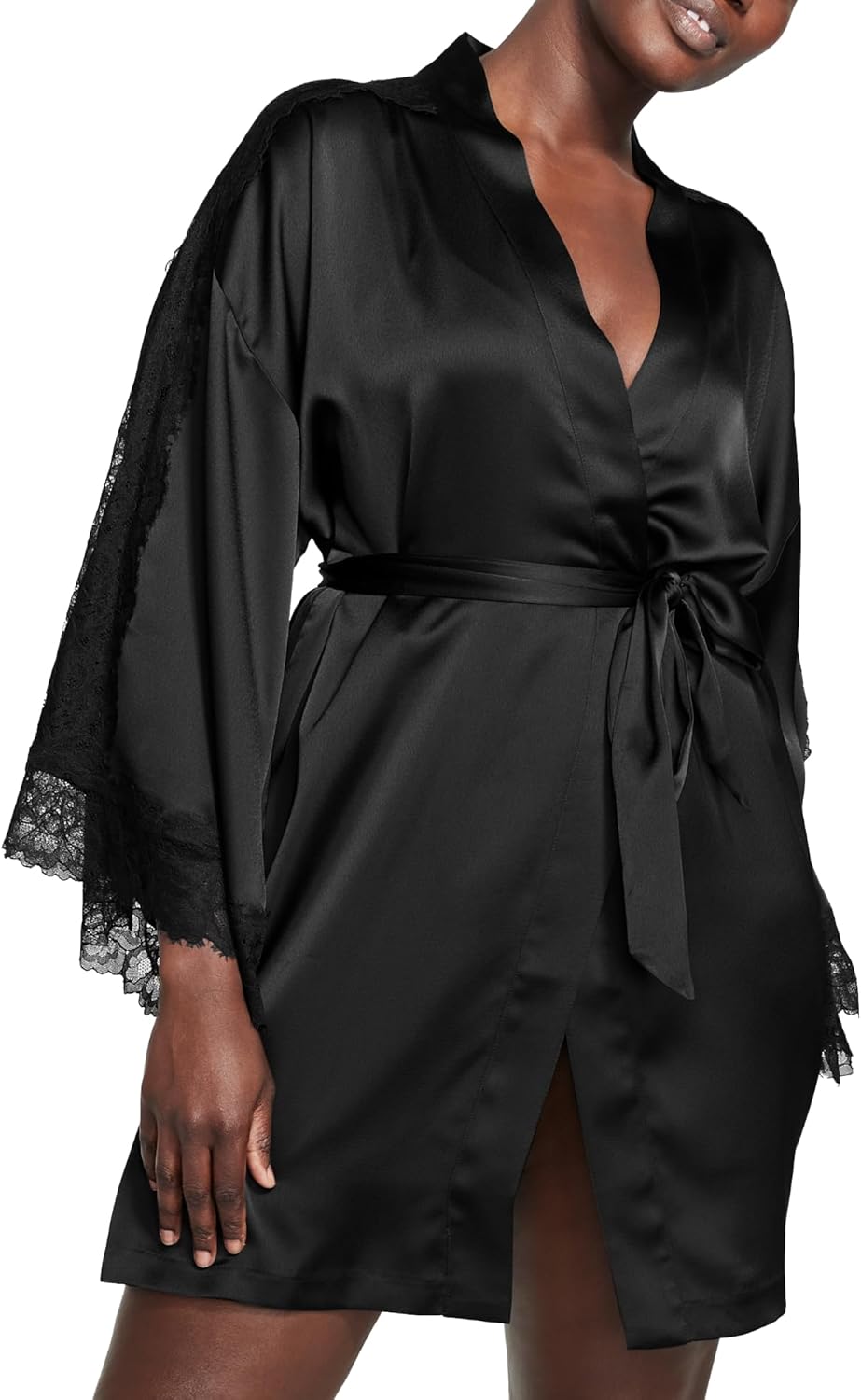 Халат Victoria's Secret Luxe Satin Jacquard с кружевной вставкой, женская пижама (XS-XXL), Black
Халат Victoria's Secret Luxe Satin Jacquard с кружевной вставкой, женская пижама (XS-XXL), Black