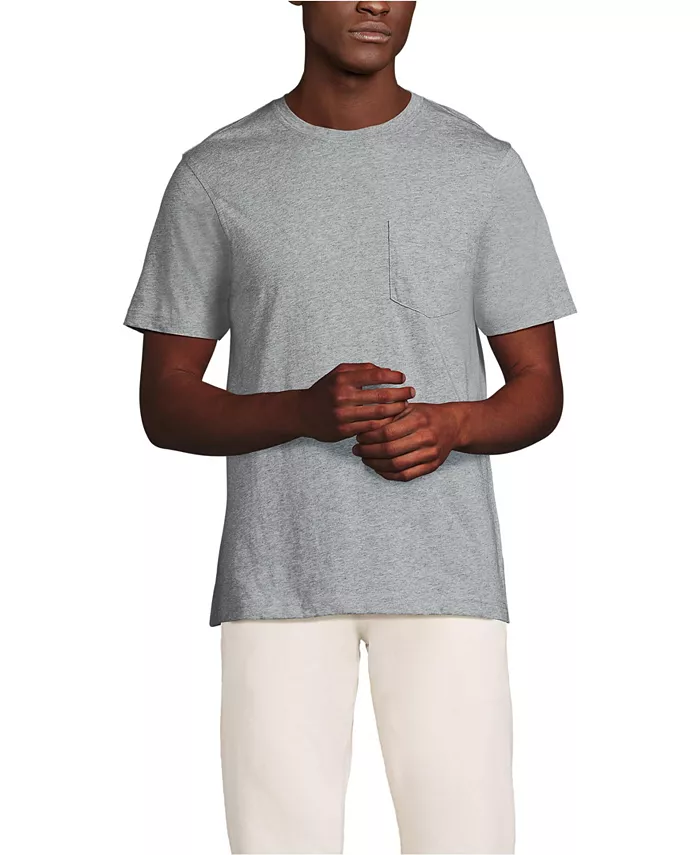 Мужская футболка с коротким рукавом из хлопка Supima с карманом Lands' End, серый
Мужская футболка с коротким рукавом из хлопка Supima с карманом Lands' End, серый
