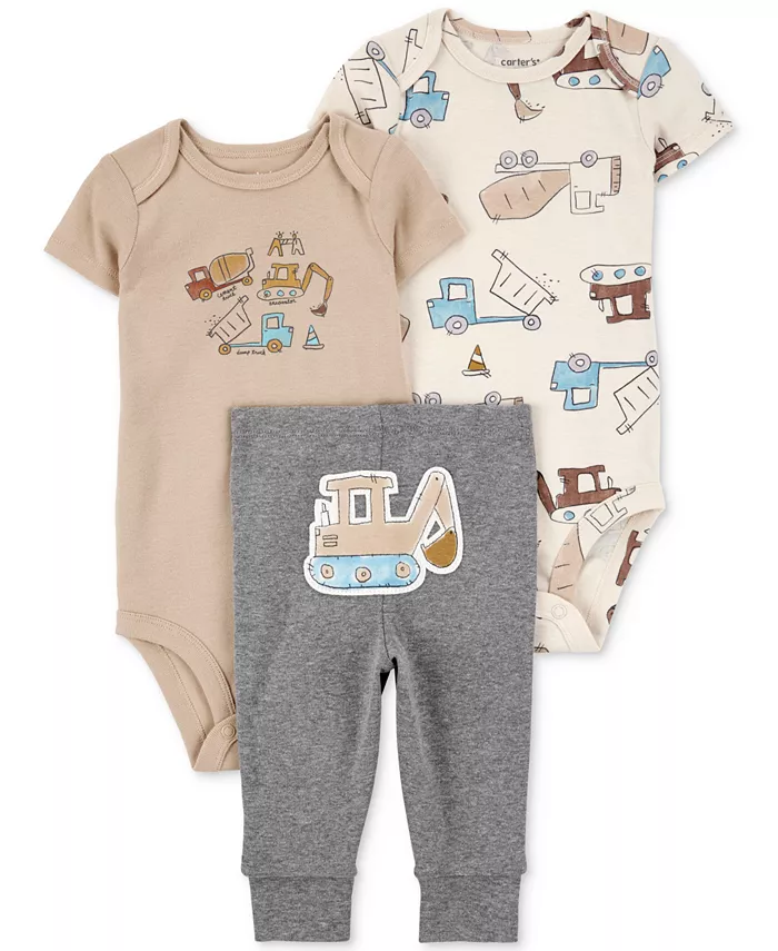 Боди и штанишки для мальчиков с принтом "Строитель", комплект из 3 предметов Carter's, серый
Боди и штанишки для мальчиков с принтом "Строитель", комплект из 3 предметов Carter's, серый