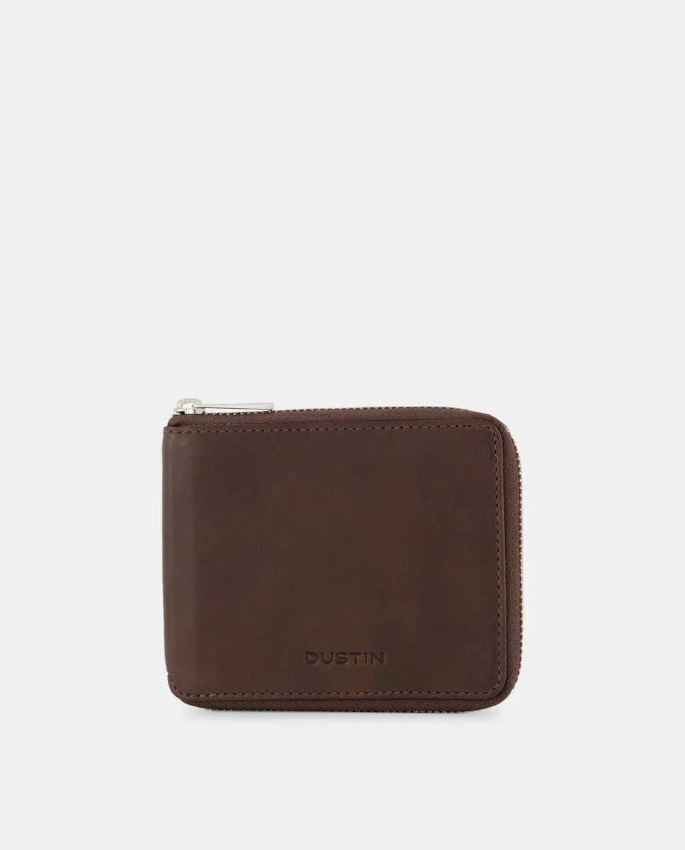 Круглый кожаный кошелек на молнии Dustin, коричневый
Круглый кожаный кошелек на молнии Dustin, коричневый