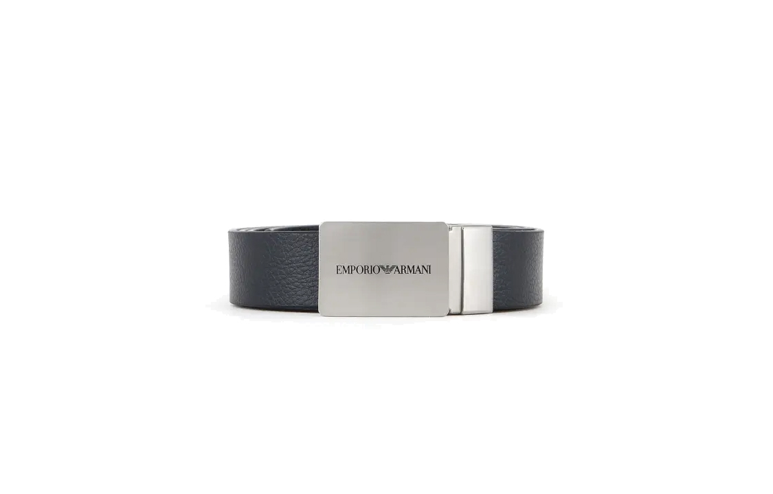 EMPORIO ARMANI Мужской кожаный ремень из коровьей кожи черный шириной 3 см, Black 
EMPORIO ARMANI Мужской кожаный ремень из коровьей кожи черный шириной 3 см, Black