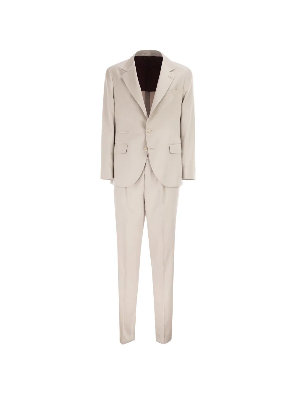Двубортный пиджак с двумя пуговицами и плиссированными брюками Brunello Cucinelli, бежевый
Двубортный пиджак с двумя пуговицами и плиссированными брюками Brunello Cucinelli, бежевый