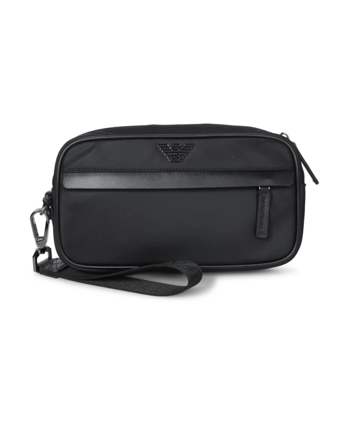 Черная нейлоновая поясная сумка компактная Emporio Armani, черный
Черная нейлоновая поясная сумка компактная Emporio Armani, черный