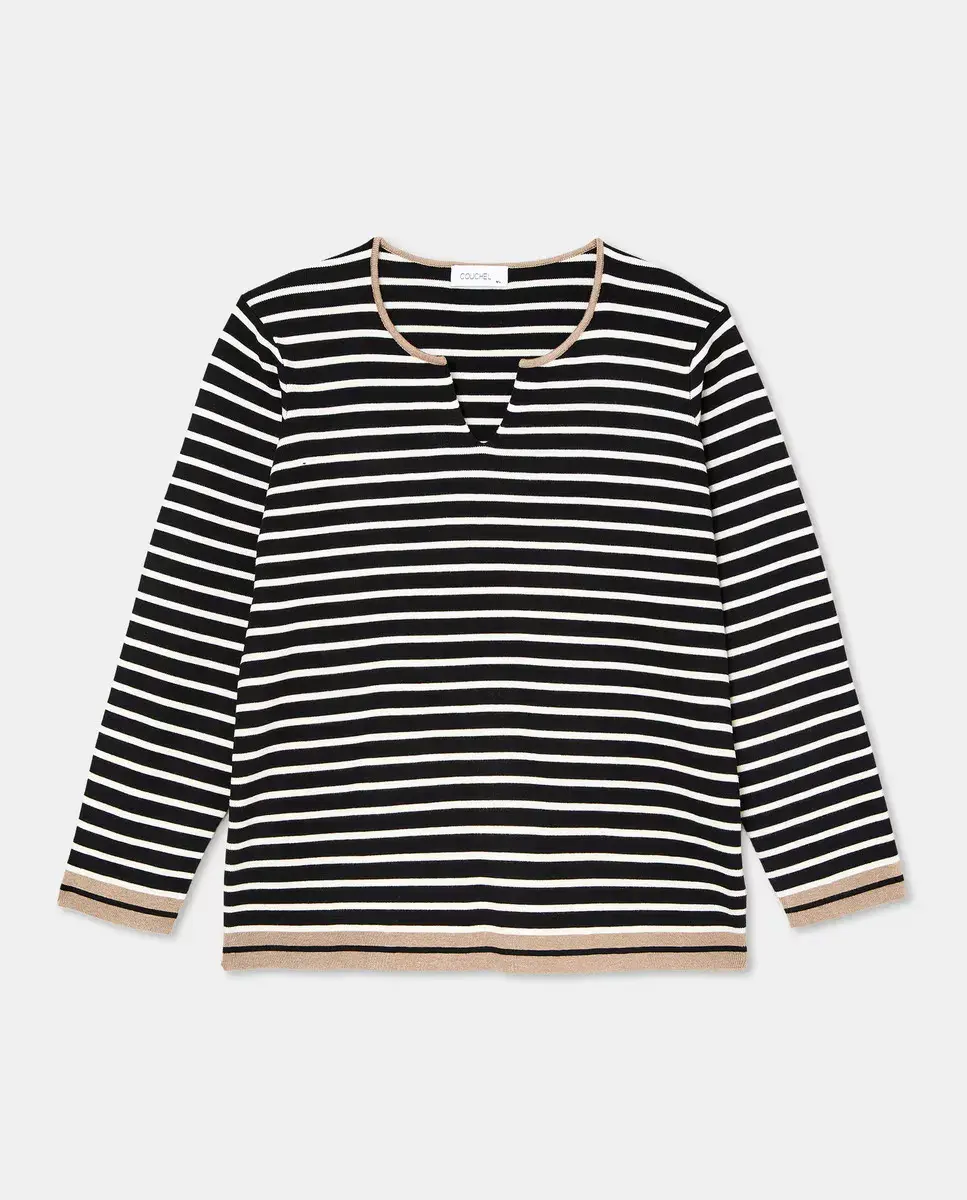 Женский джемпер с длинным рукавом и V-образным вырезом Couchel, черный
Женский джемпер с длинным рукавом и V-образным вырезом Couchel, черный