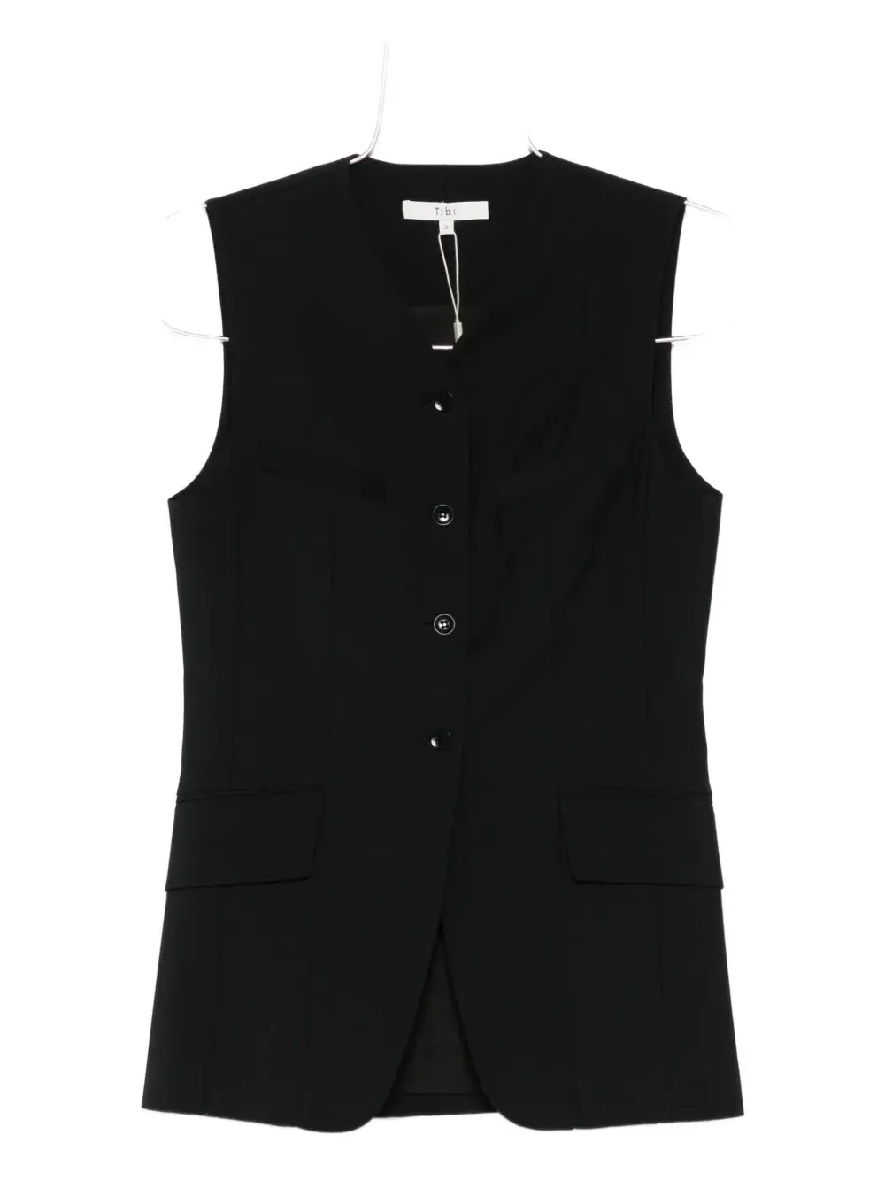 Жилет с V-образным вырезом Tibi, черный
Жилет с V-образным вырезом Tibi, черный