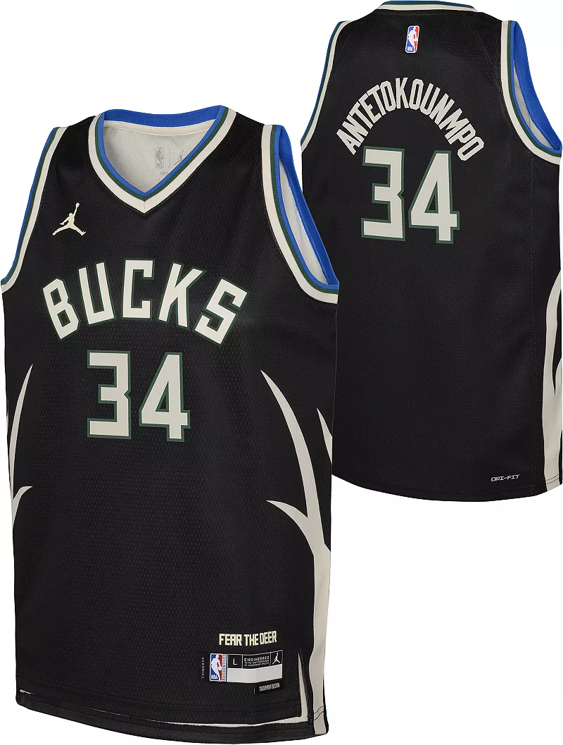 Черная майка Jordan Youth Milwaukee Bucks Яннис Адетокунбо № 34 Dri-FIT Swingman
Черная майка Jordan Youth Milwaukee Bucks Яннис Адетокунбо № 34 Dri-FIT Swingman