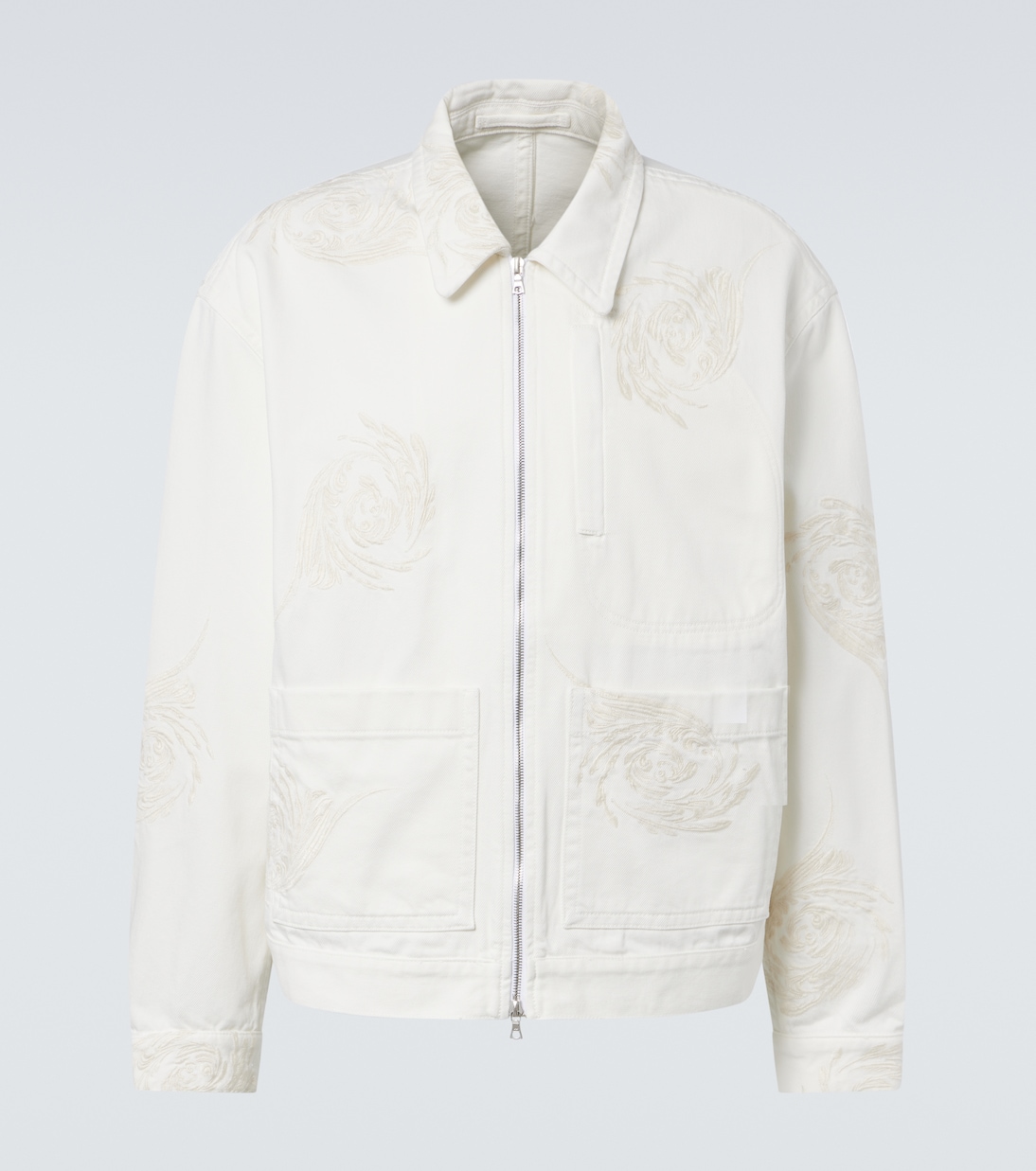 Вышитая джинсовая куртка Dries Van Noten, белый
Вышитая джинсовая куртка Dries Van Noten, белый