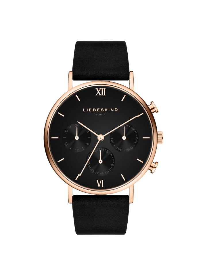 LIEBESKIND BERLIN Наручные часы в черном цвете с отделкой из розового золота
LIEBESKIND BERLIN Наручные часы в черном цвете с отделкой из розового золота