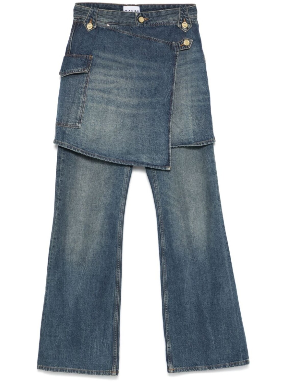 GANNI расклешенная юбка джинсы, синий
GANNI расклешенная юбка джинсы, синий