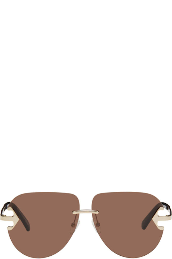 Солнцезащитные очки Alexandria золотисто-коричневого цвета Off-White
Солнцезащитные очки Alexandria золотисто-коричневого цвета Off-White