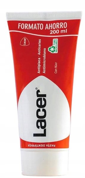 Зубная паста Lacer Anti-plaque с фтором 200 мл 
Зубная паста Lacer Anti-plaque с фтором 200 мл