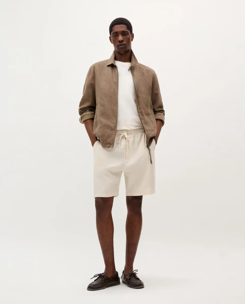 Мужские льняные бермуды с эластичной талией Scalpers, бежевый
Мужские льняные бермуды с эластичной талией Scalpers, бежевый