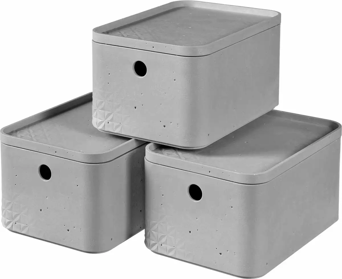 Органайзер Curver "BETON S", (набор, 3 шт.), ящик для хранения, штабелируемый, по 4 литра каждый 24,5х16,9х13 см, светло-серый
Органайзер Curver "BETON S", (набор, 3 шт.), ящик для хранения, штабелируемый, по 4 литра каждый 24,5х16,9х13 см, светло-серый