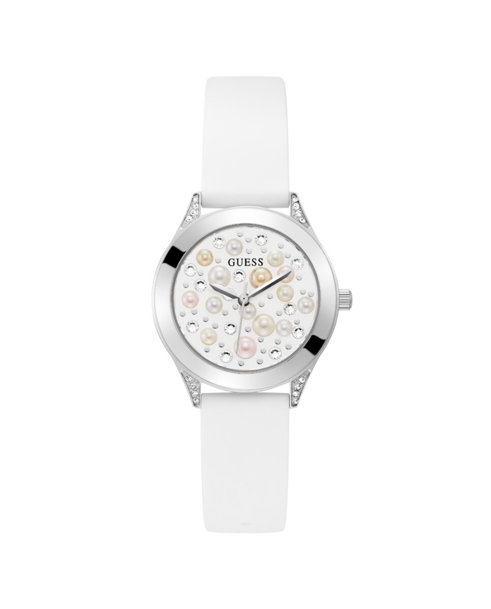 Женские часы Pearl GW0381L1 из силикона и белого ремешка Guess, белый
Женские часы Pearl GW0381L1 из силикона и белого ремешка Guess, белый
