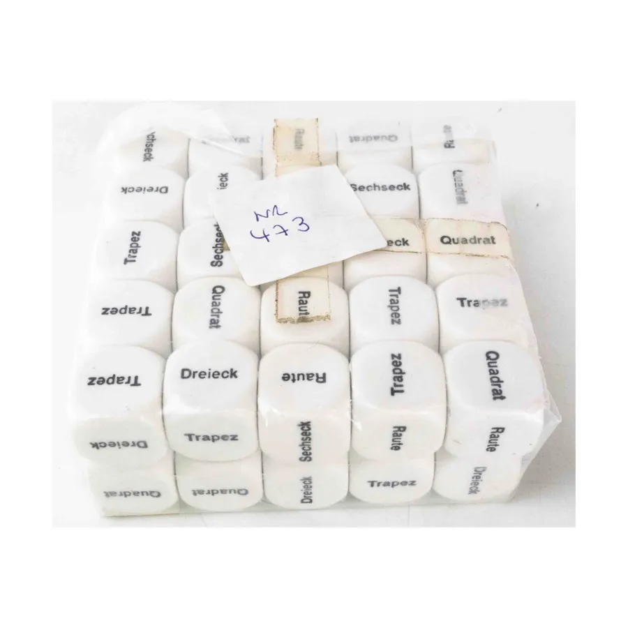 Слова в форме d6, 20 мм — немецкий (25), Dice - Foreign Language Dice
Слова в форме d6, 20 мм — немецкий (25), Dice - Foreign Language Dice