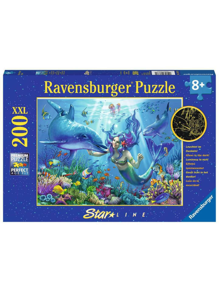 Пазл Ravensburger, 200 деталей, «Светящийся подводный рай» в красочном исполнении
Пазл Ravensburger, 200 деталей, «Светящийся подводный рай» в красочном исполнении