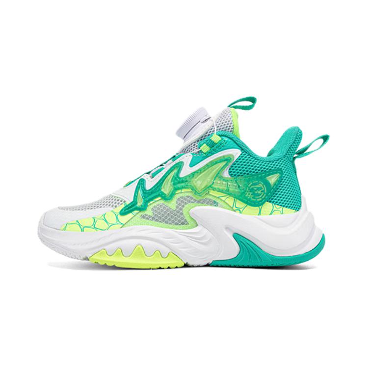 361°KIDS Детские баскетбольные кроссовки с низкой подошвой, амортизирующие, противоскользящие, износостойкие, белые, зеленые 
361°KIDS Детские баскетбольные кроссовки с низкой подошвой, амортизирующие, противоскользящие, износостойкие, белые, зеленые