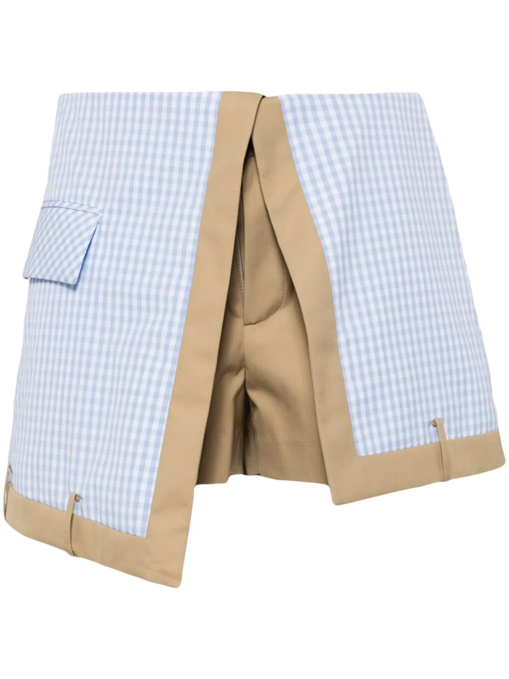 Клетчатые шорты асимметричного кроя Besfxxk, синий
Клетчатые шорты асимметричного кроя Besfxxk, синий