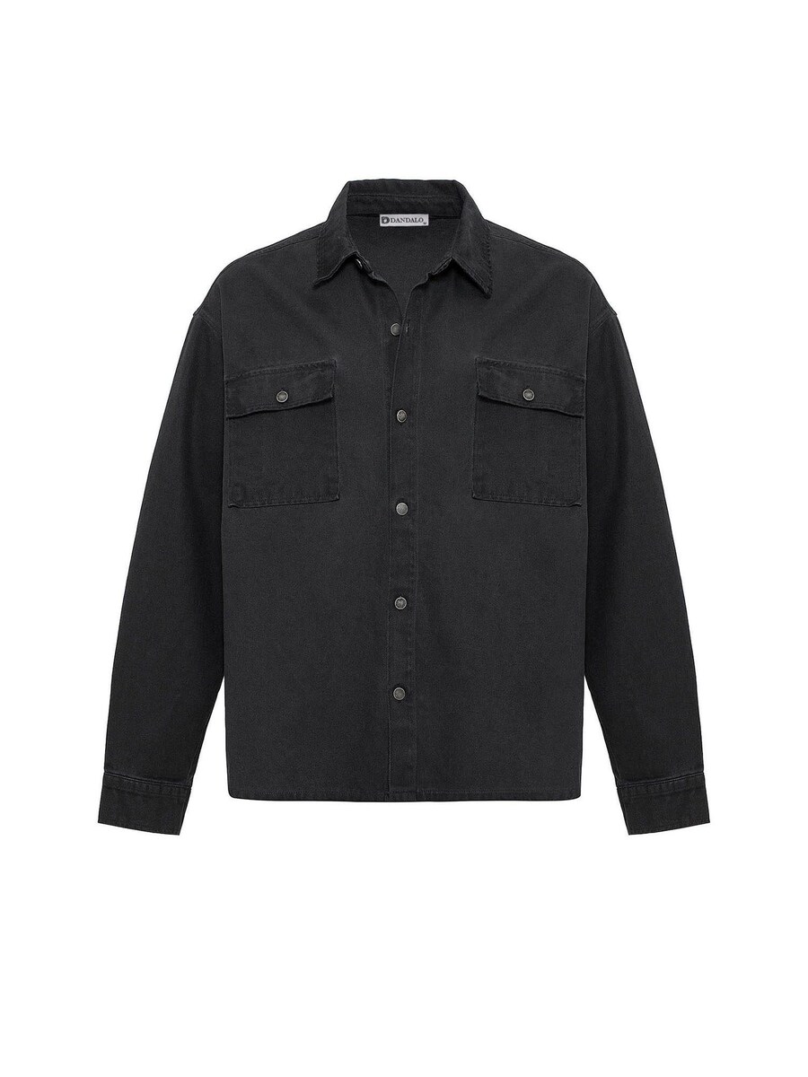 Удобная рубашка на пуговицах Dandalo Renato, черный деним 
Удобная рубашка на пуговицах Dandalo Renato, черный деним