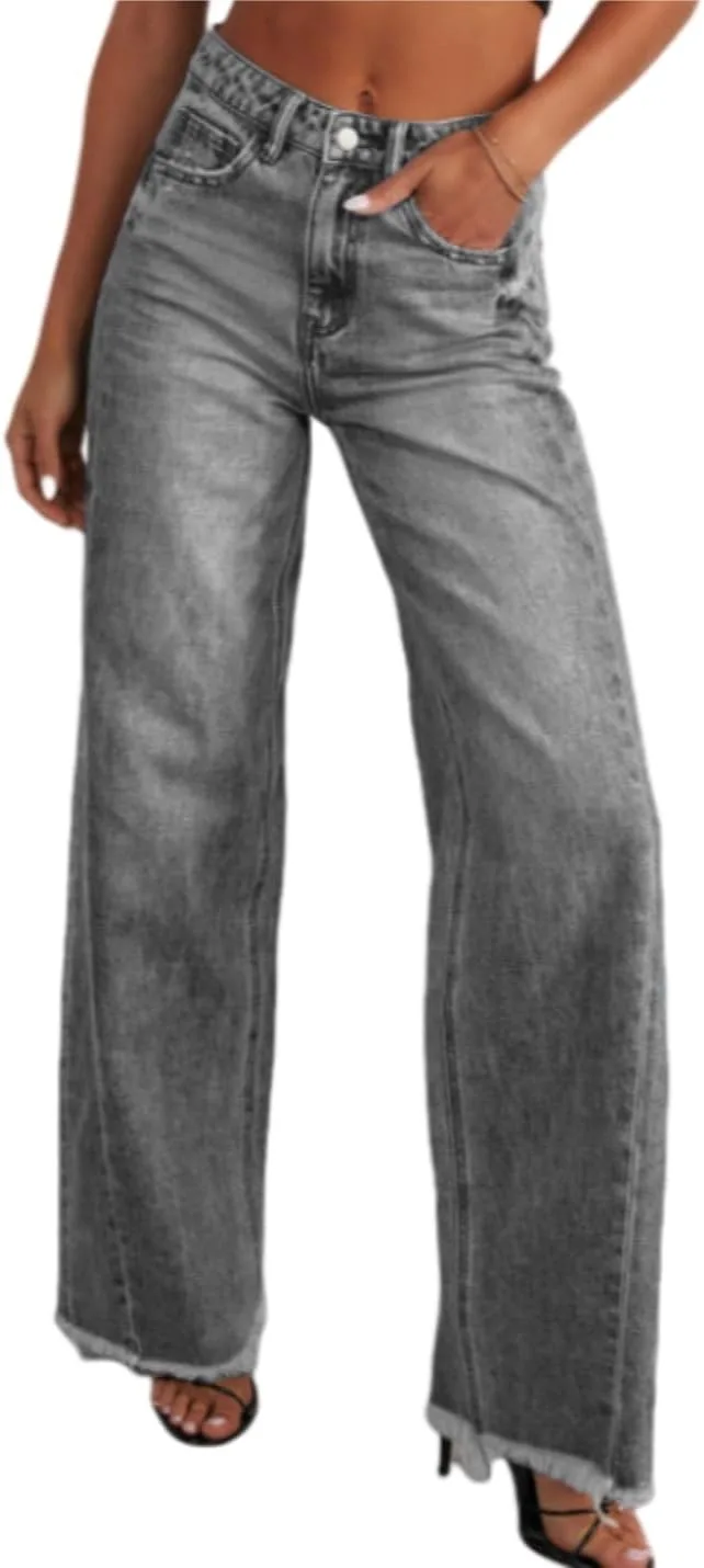 Женские джинсы Wide Leg с Raw Hem, высокие, Casual
Женские джинсы Wide Leg с Raw Hem, высокие, Casual