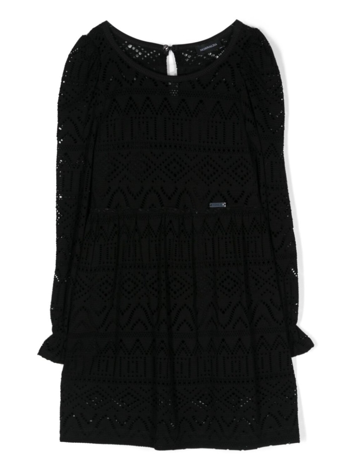 Monnalisa кружевное платье с объемными рукавами, черный
Monnalisa кружевное платье с объемными рукавами, черный