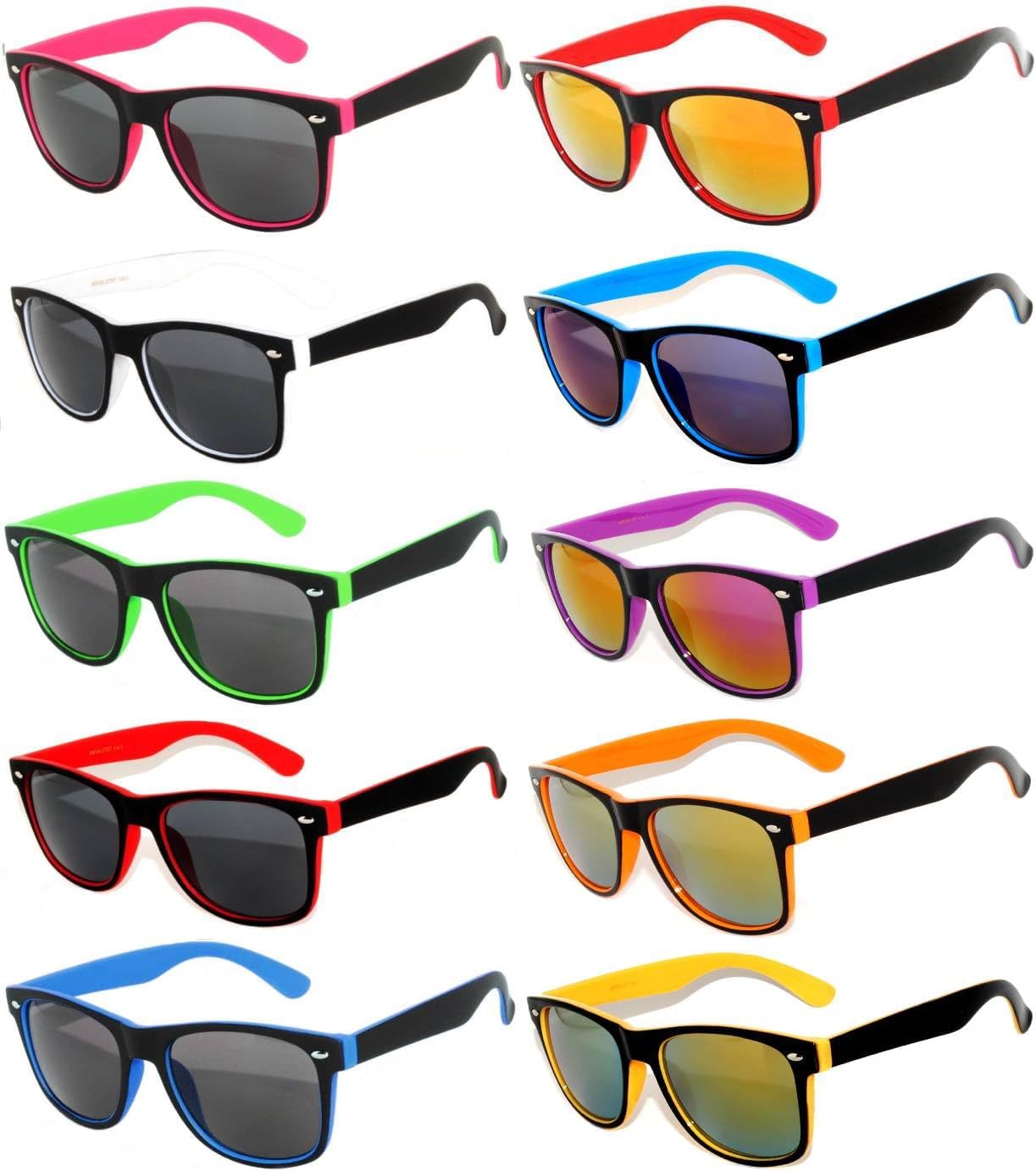 Винтажные двухцветные солнцезащитные очки OWL с дымчатыми и зеркальными линзами — квадратные, в стиле ретро, для женщин и мужчин, с защитой от УФ-излучения UV 400, 10 Pack Mix
Винтажные двухцветные солнцезащитные очки OWL с дымчатыми и зеркальными линзами — квадратные, в стиле ретро, для женщин и мужчин, с защитой от УФ-излучения UV 400, 10 Pack Mix