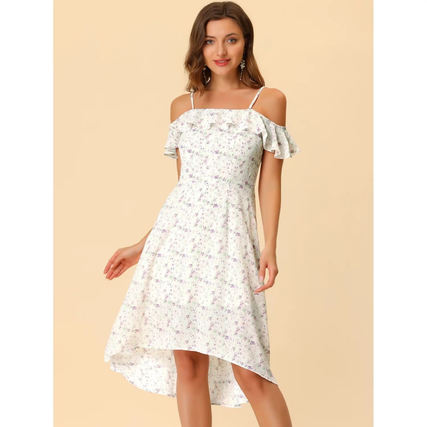 Женские платья-трапеции миди с цветочным принтом на бретельках и оборками ALLEGRA K, белый/синий
Женские платья-трапеции миди с цветочным принтом на бретельках и оборками ALLEGRA K, белый/синий