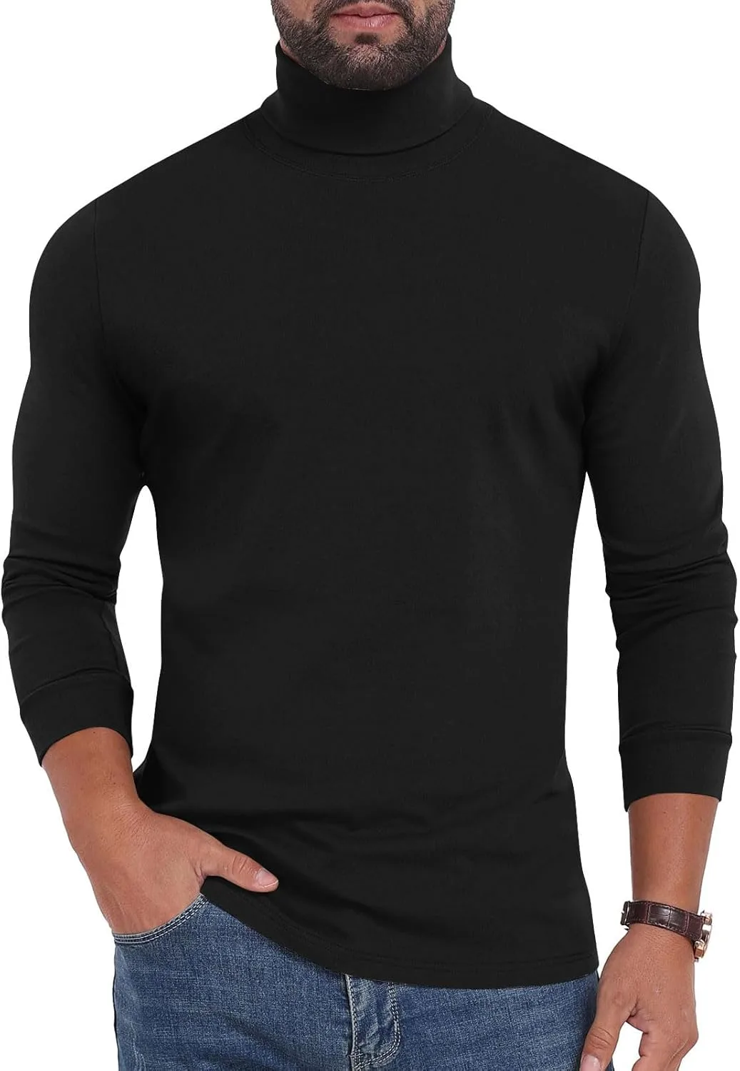 Мужская футболка с высоким воротником, длинный рукав, slim fit
Мужская футболка с высоким воротником, длинный рукав, slim fit