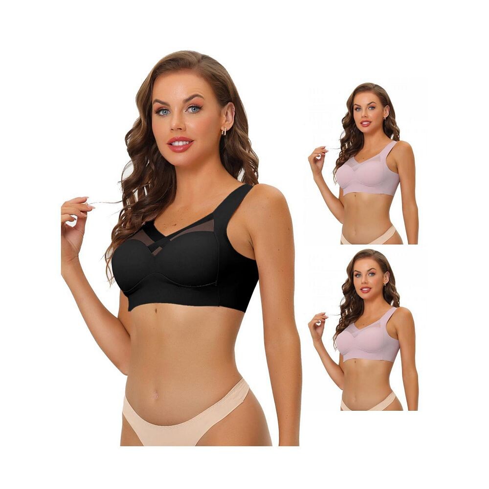 Набор из 3 женских бюстгальтеров с эффектом пуш-ап с минимайзером и полным покрытием без косточек ALLEGRA K, цвет Pink Black
Набор из 3 женских бюстгальтеров с эффектом пуш-ап с минимайзером и полным покрытием без косточек ALLEGRA K, цвет Pink Black