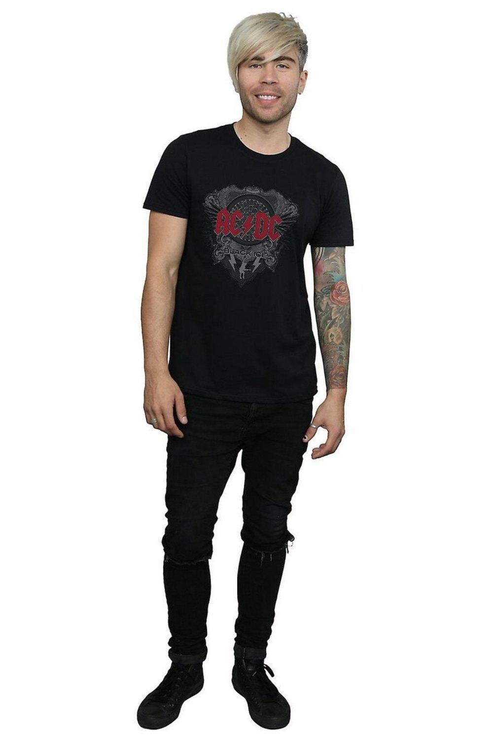 Хлопковая футболка с логотипом Black Ice AC/DC, черный 
Хлопковая футболка с логотипом Black Ice AC/DC, черный