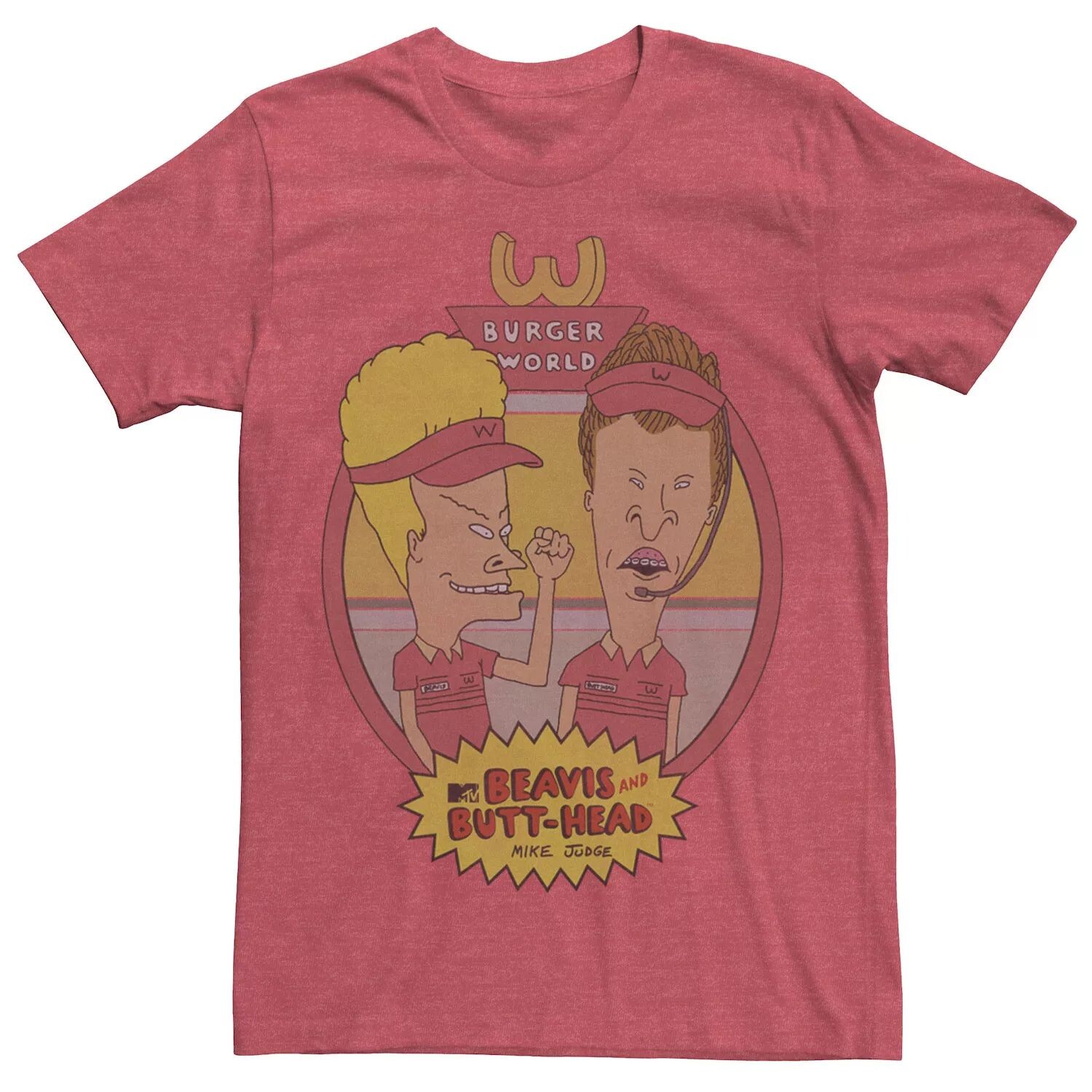 Мужская футболка с рисунком Beavis and Butthead Burger World Uniforms Licensed Character
Мужская футболка с рисунком Beavis and Butthead Burger World Uniforms Licensed Character