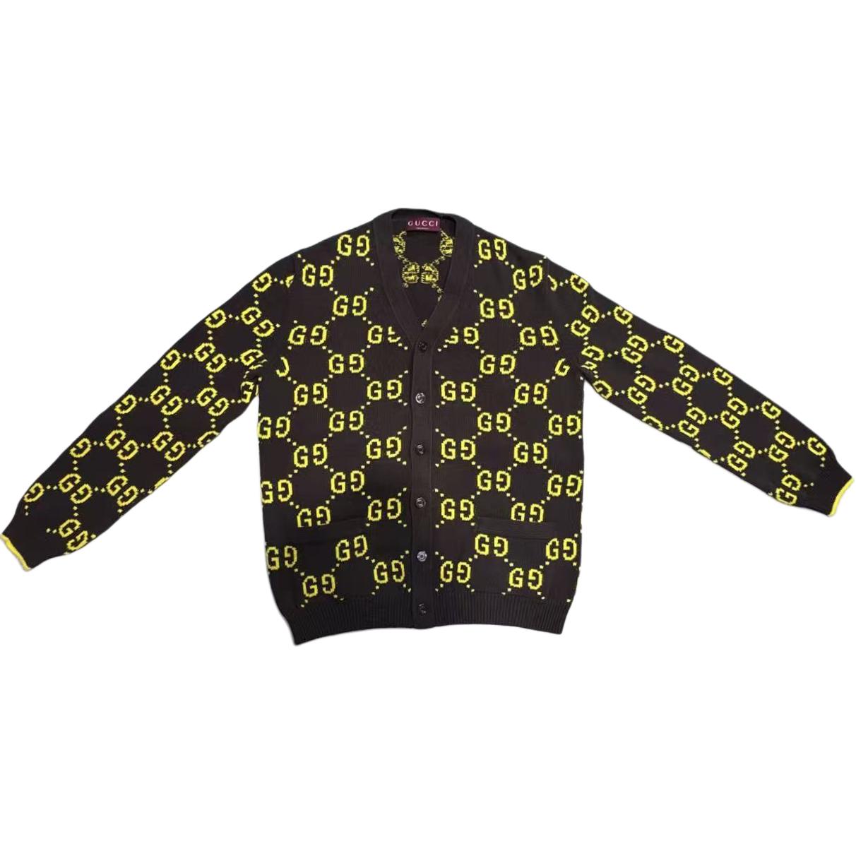 GUCCI Трикотажный кардиган для мужчин, V-образный вырез, коричневый
GUCCI Трикотажный кардиган для мужчин, V-образный вырез, коричневый