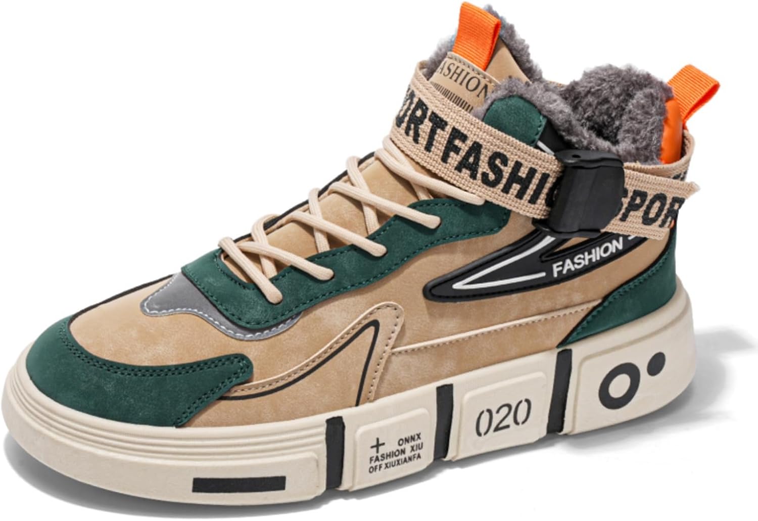 Мужские высокие кроссовки с флисовой подкладкой: регулируемый ремешок и шнуровка, яркая надпись, массивная амортизирующая подошва- ультратеплая подкладка, идеально подходят для повседневной носки в холодную погоду Khwfjas, зеленый
Мужские высокие кроссовки с флисовой подкладкой: регулируемый ремешок и шнуровка, яркая надпись, массивная амортизирующая подошва- ультратеплая подкладка, идеально подходят для повседневной носки в холодную погоду Khwfjas, зеленый