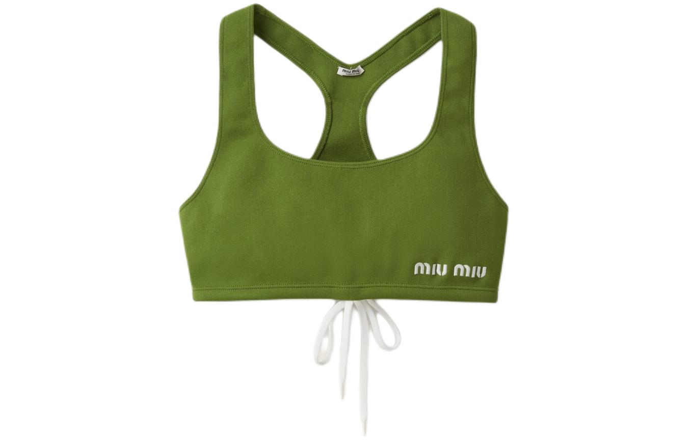 Майка женская светло-травяная зеленая MIU MIU
Майка женская светло-травяная зеленая MIU MIU