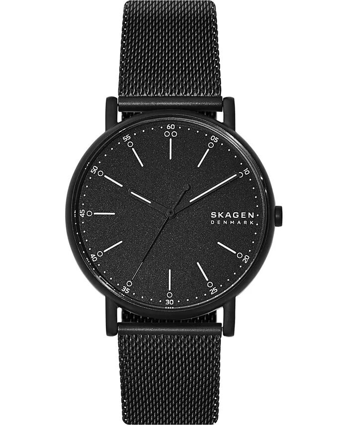 Мужские часы Signatur, черные часы с сетчатым браслетом из нержавеющей стали, 40 мм Skagen
Мужские часы Signatur, черные часы с сетчатым браслетом из нержавеющей стали, 40 мм Skagen
