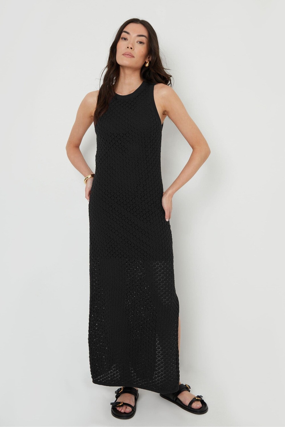 Платье макси с подкладкой, связанное крючком, из 100% хлопка Threadbare, черный
Платье макси с подкладкой, связанное крючком, из 100% хлопка Threadbare, черный