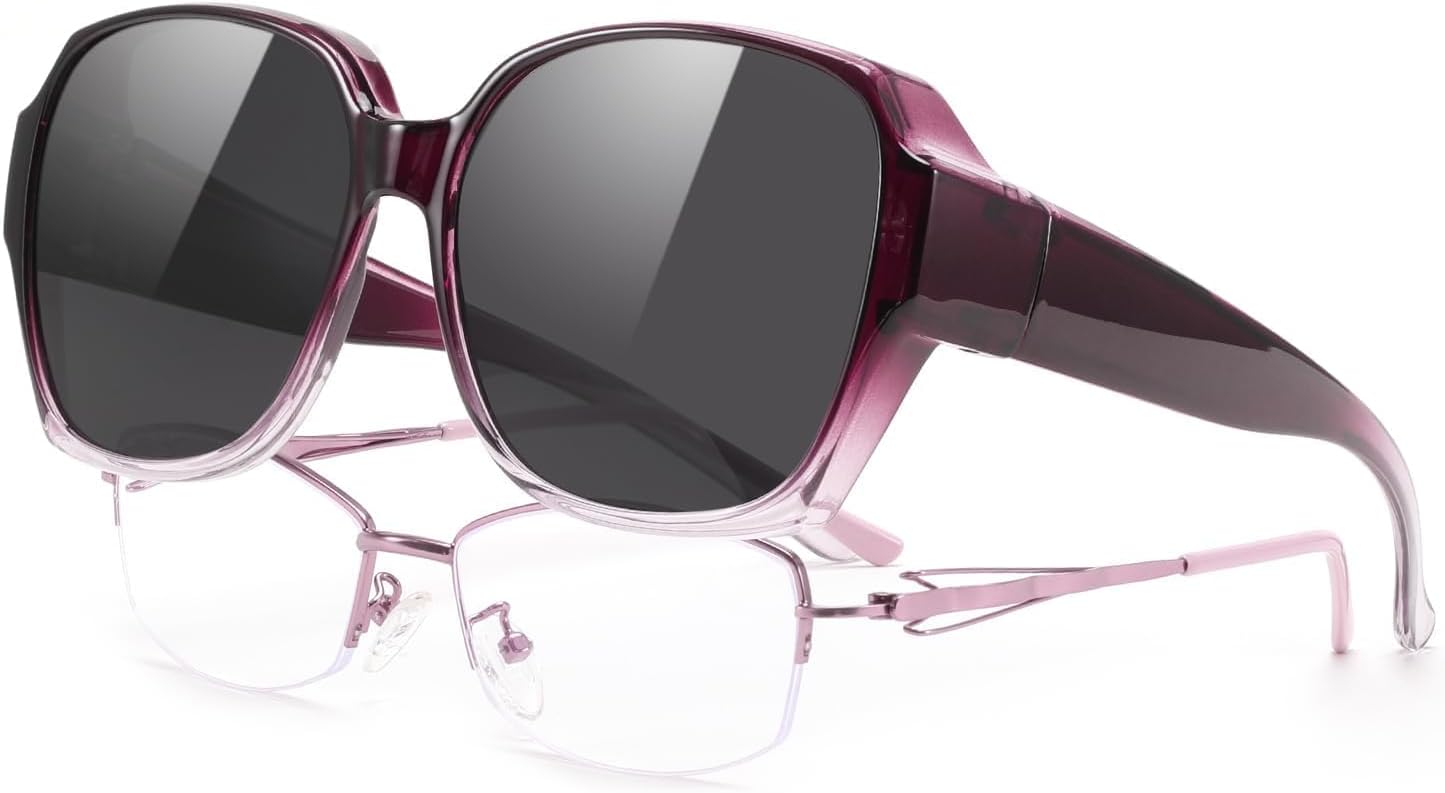 Солнцезащитные очки FEISEDY Fit Over Glasses Polarized для женщин, надеваемые поверх очков с диоптриями, увеличенного размера, с защитой от УФ-излучения, B1114, Gradient Purple Frame & Black Lens
Солнцезащитные очки FEISEDY Fit Over Glasses Polarized для женщин, надеваемые поверх очков с диоптриями, увеличенного размера, с защитой от УФ-излучения, B1114, Gradient Purple Frame & Black Lens
